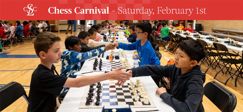 graphic announcement scholastic chess tournament 2025 Feb. 1