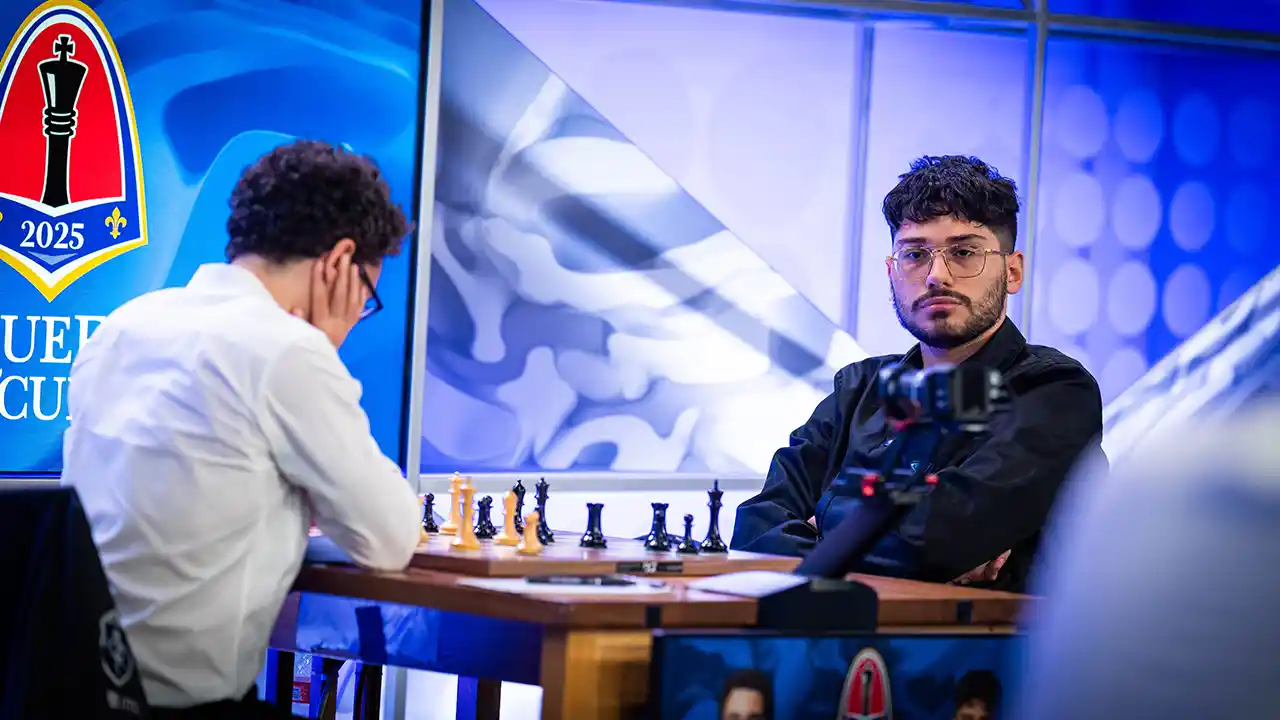 photo - 2025 Sinquefield Cup - Day 3 - GM Caruana GM Firouzja LOS06220