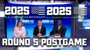 web graphic - 2025 U.S. Chess Championship - POSTGAME ROUND 5 Thumbnail