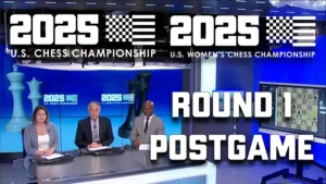 web graphic - 2025 US Chess Championship - POSTGAME ROUND 1 Thumbnail