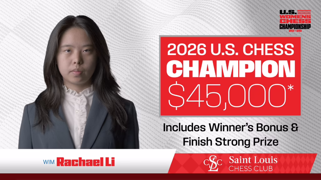 2026 US Womens Chess Champion Rachael Li graphic